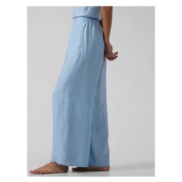 Athleta Pants - Nwot athleta cloud pant light blue spring $$77 athletic wide leg boho casual